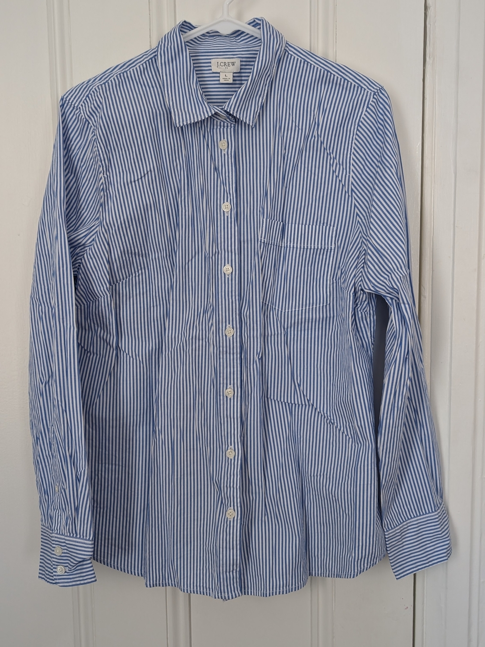 J. Crew Blue Stripe Button-Up Shirt